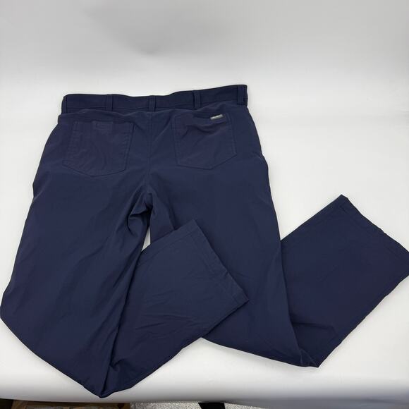 EDDIE BAUER Mens Blue Fleece Lined Flat Front Tech Pants Size 40 Warm Outdoor - Picture 3 of 7